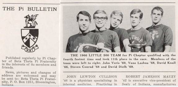 1966 Little 500 bike team